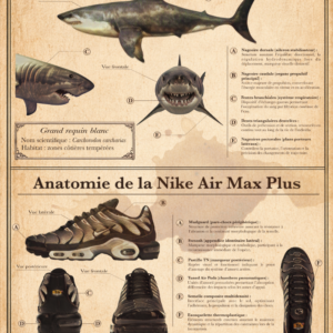Anatomie du Grand Requin Blanc et de la Nike Air Max Plus